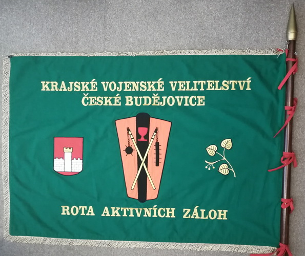 Prapor pěší roty AZ při KVV České Budějovice